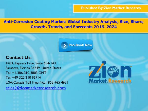 Anti-Corrosion Coating Market , 2016 – 2024