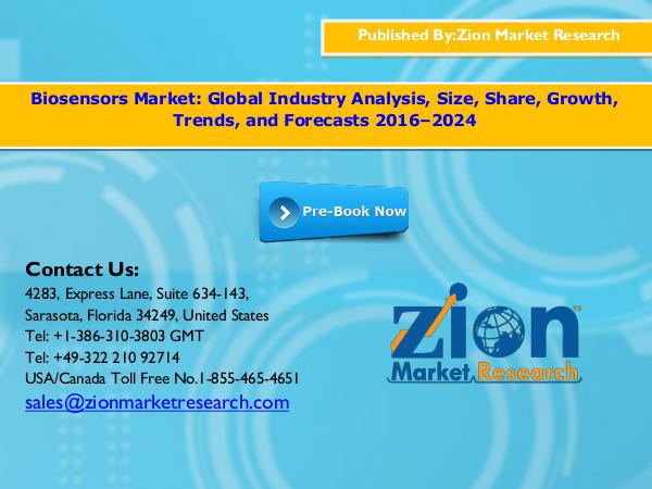 Zion Market Research Biosensors Market to witness increasing growth, Gl