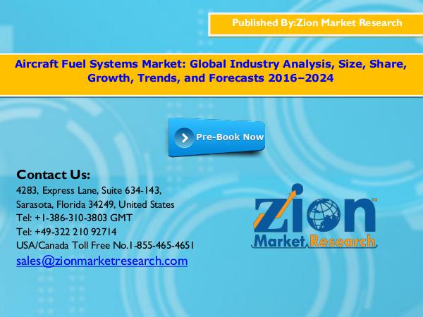 Zion Market Research Aircraft Fuel Systems Market, 2016 – 2024