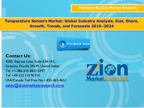 Zion Market Research Global Temperature Sensors Market, 2016–2024