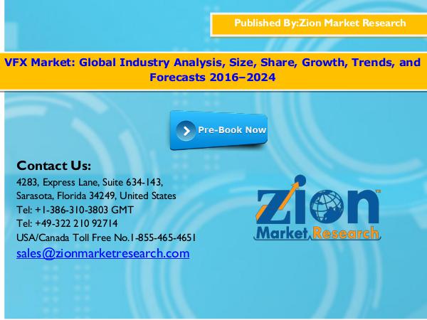 Zion Market Research Global VFX Market, 2016–2024