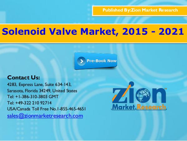 Zion Market Research Solenoid Valve Market, 2015 - 2021