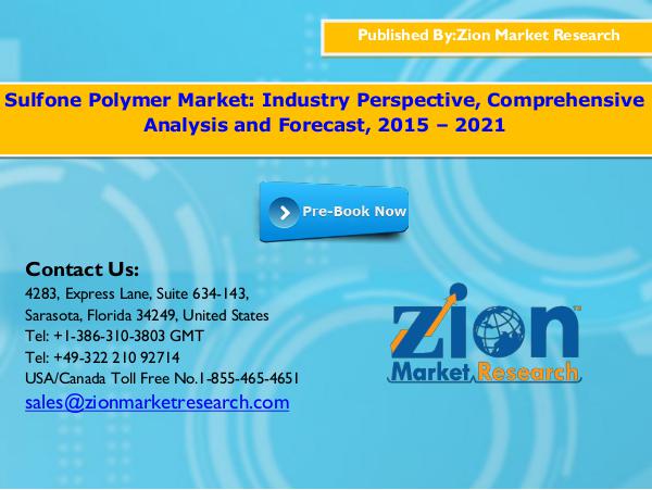 Sulfone Polymer Market, 2015 - 2021