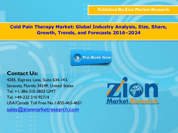 Zion Market Research Cold pain therapy market, 2016 – 2024