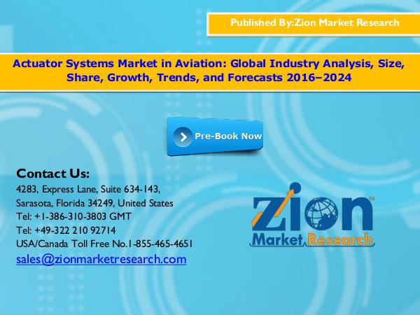 Zion Market Research Actuator systems market in aviation , 2016 -  2024