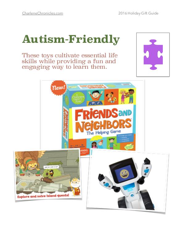 2016 Holiday Gift Guide by Charlene Chronicles Autism Friendly Toys Gift Guide