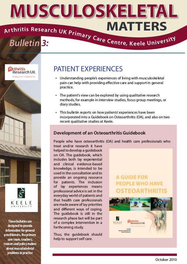 3: Patient Experiences