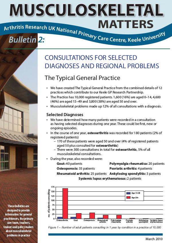 2: Consultations for Selected Diagnoses & Regional