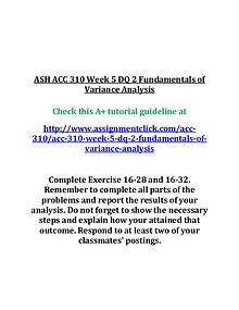 ash acc 310 entire course