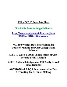 ash acc 310 entire course