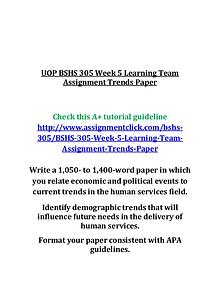 uop bshs 305 entire course