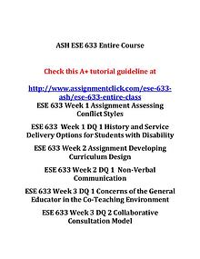 ash ese 633 entire course