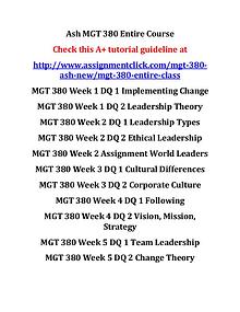 ash mgt 380 new entire course