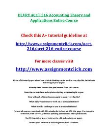 DEVRY ACCT 216 Entire Course