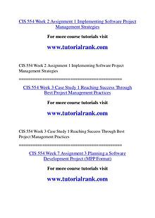 CIS 554 Course Great Wisdom / tutorialrank.com