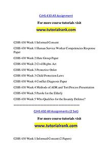 CJHS 430 Course Great Wisdom / tutorialrank.com