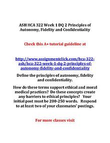 ASH HCA 322 Entire Course