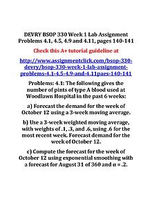 DEVRY BSOP 330 Entire Course