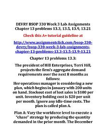 DEVRY BSOP 330 Entire Course