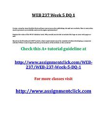 uop web 237 entire course