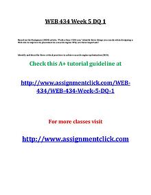 uop web 434 entire course