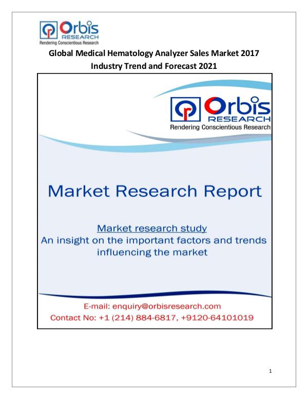 Research Report: Global Medical Hematology Analyzer Sales Market