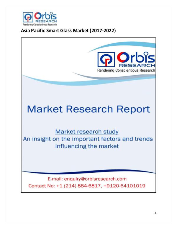 Research Report: Asia Pacific Smart Glass Market