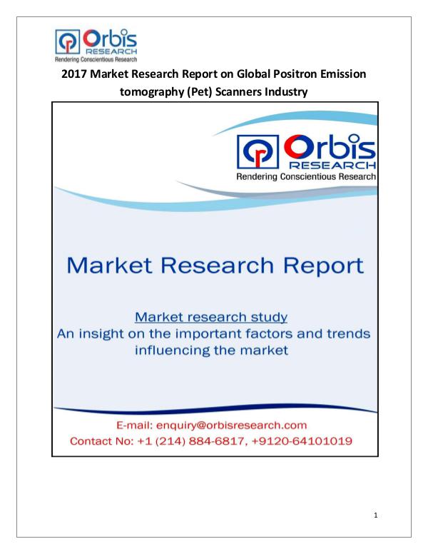 Research Report: Global Positron Emission tomography (Pet) Scanners