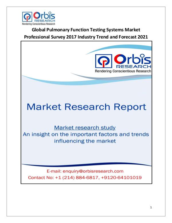 Global Pulmonary Function Testing Systems Market P