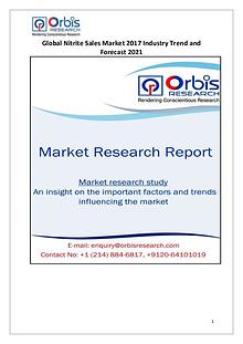 Global Nitrite Sales Market 2017-2021 Forecast Research Study