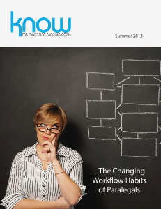 KNOW, the Magazine for Paralegals Summer 2013