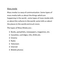 mass media