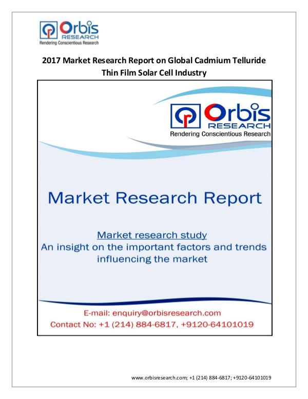 2017-2022 Global Cadmium Telluride Thin Film Solar