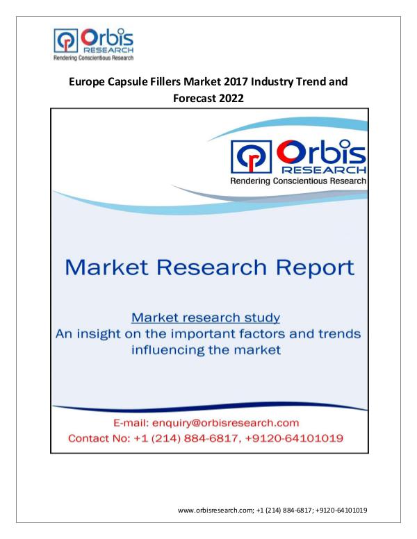 Europe Capsule Fillers Market 2017 Latest Report