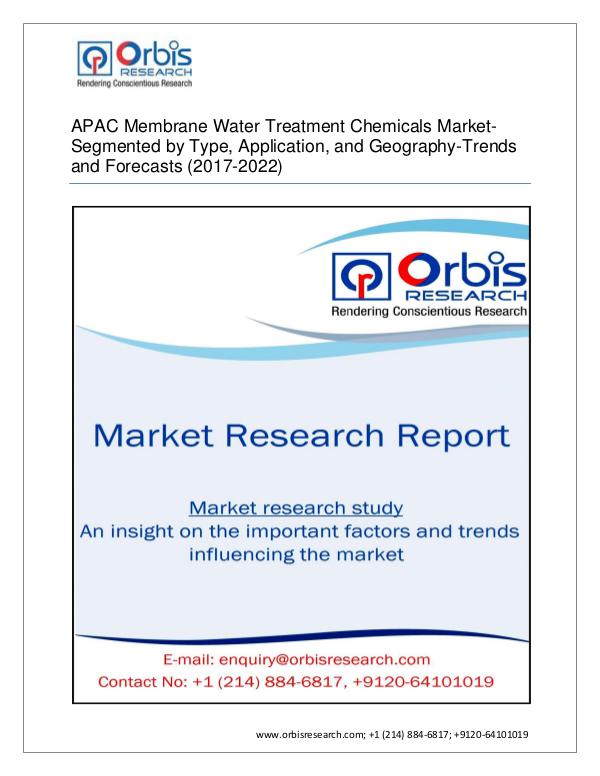 Chemical and Materials Market Research Report APAC Membrane Water Treatment Chemicals Market By