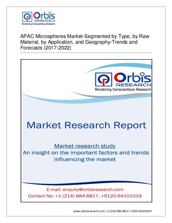 Chemical and Materials Market Research Report 2017 APAC Microspheres On a Regional Scales Growth