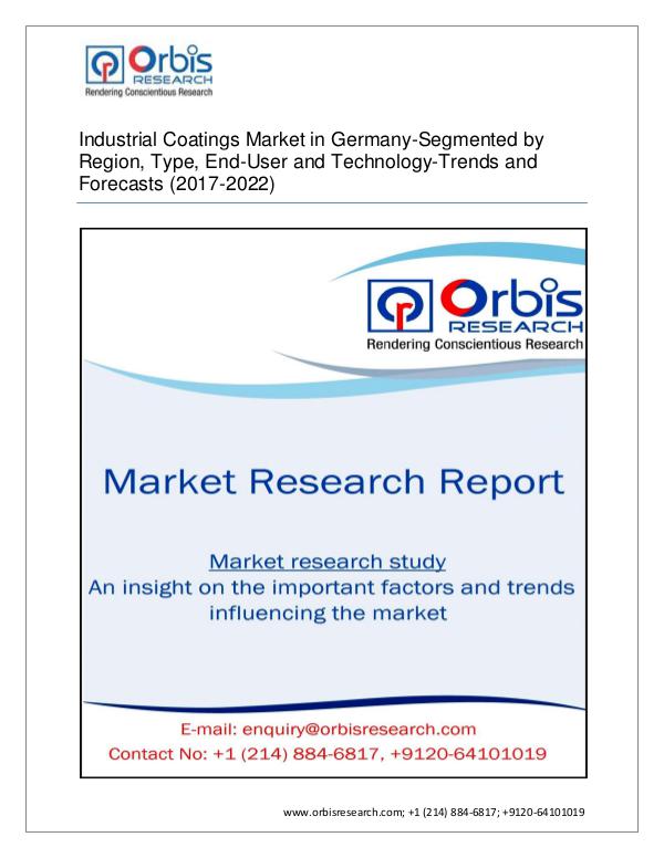 Chemical and Materials Market Research Report Industrial Coatings Market By Product Type, Geogra