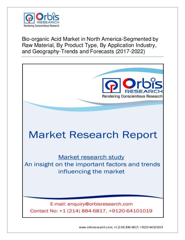 Bio-organic Acid North America - Segmented by Prod