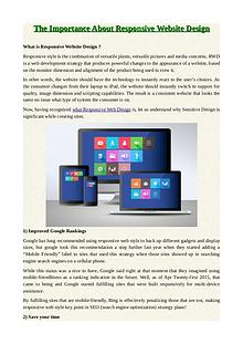 The Importance About Responsive Website Design