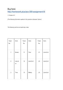 ACC 300 Assignment 9