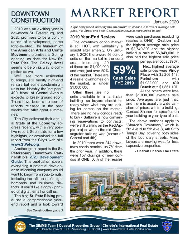 Downtown Condo Market Report January 2020 Downtown Condo Market Report