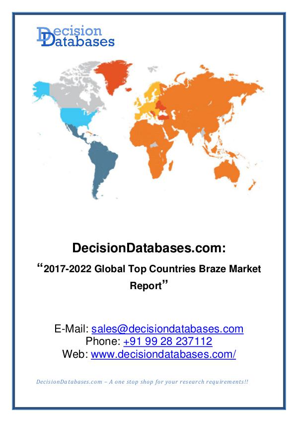 Braze Market and Forecast Report 2017-2022