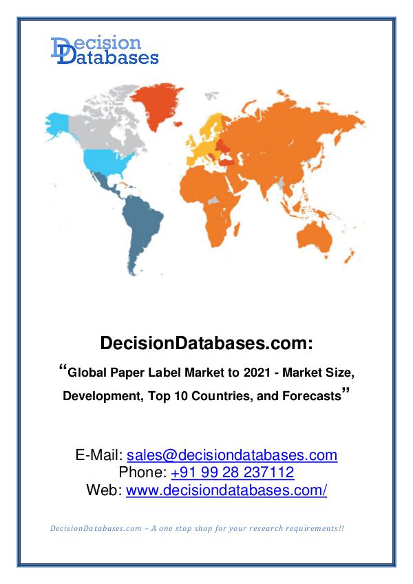 Paper Label Market Analysis Report to 2021