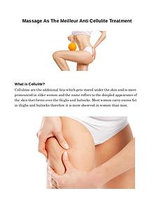 Massage As The Meilleur Anti Cellulite Treatment