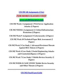 CIS 502 MENTOR Future Starts Here/cis502mentor.com