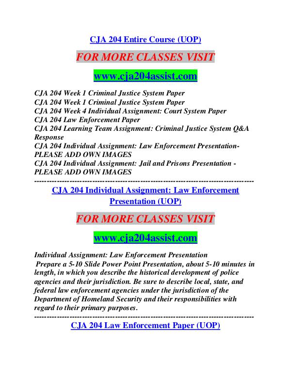 CJA 204 ASSIST Career Begins/cja204assist.com CJA 204 ASSIST Career Begins/cja204assist.com