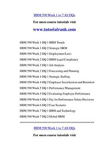 HRM 590 Course Great Wisdom / tutorialrank.com