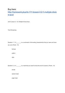 ITC 111 Lesson 4-2.1 Multiple Choice Quiz