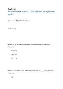 ITC 111 Lesson 5-3.1 Multiple Choice Quiz