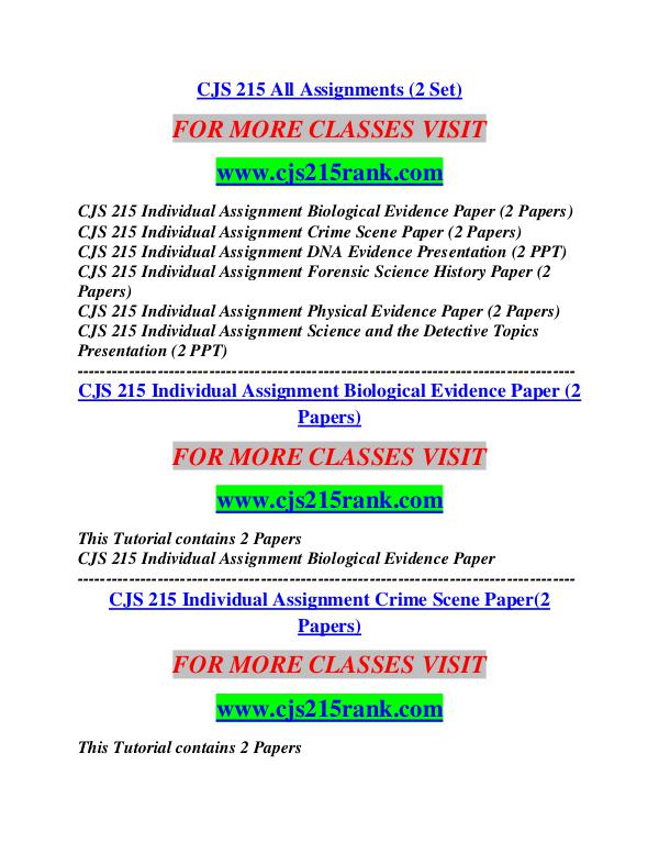 CJS 215 RANK Career Begins/cjs215rank.com CJS 215 RANK Career Begins/cjs215rank.com